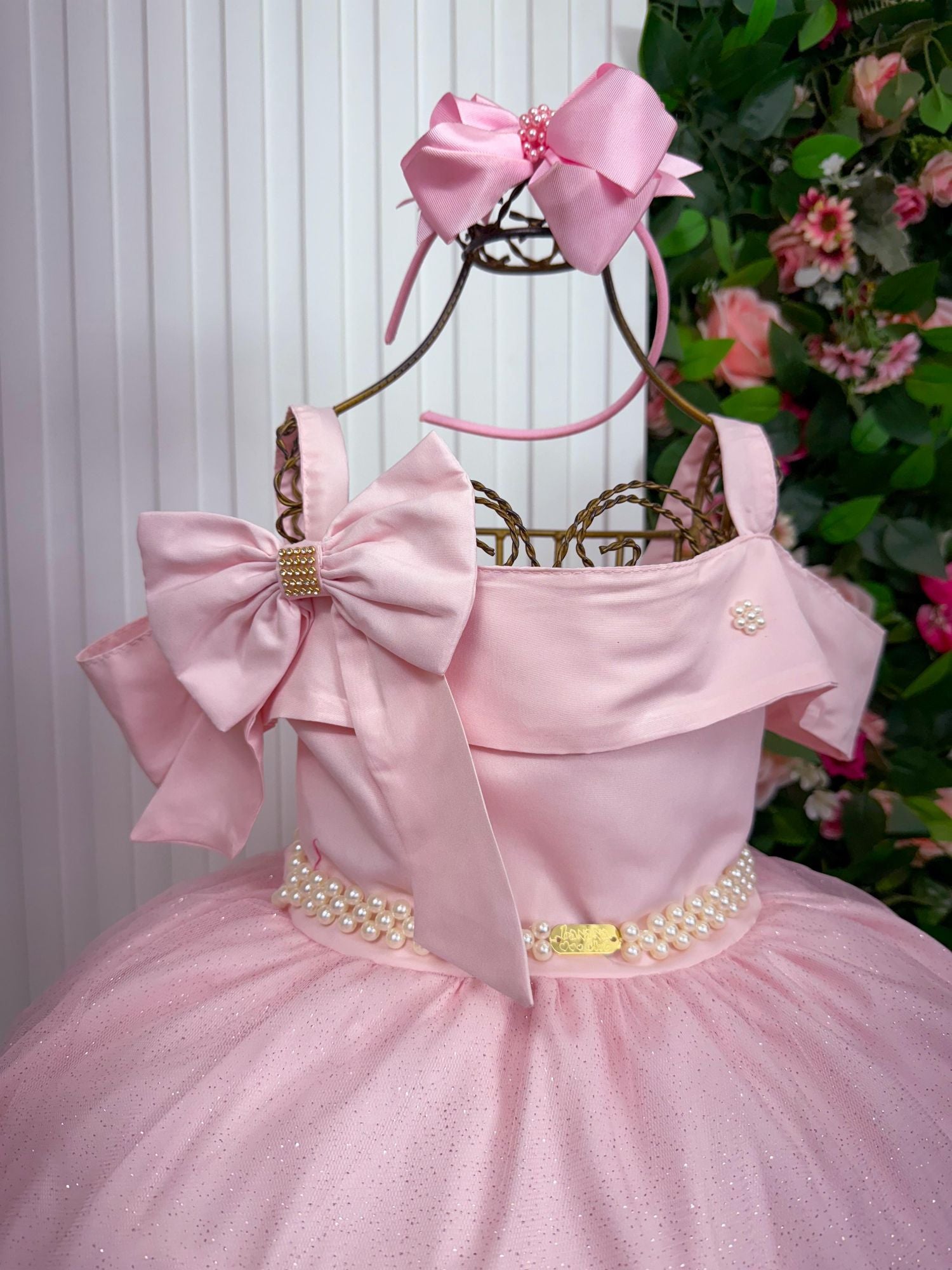 Vestido Banana Club Longo Doce Elegancia Rosa Bebe - Leveza e Elegância para Meninas | Bebeloo Kids