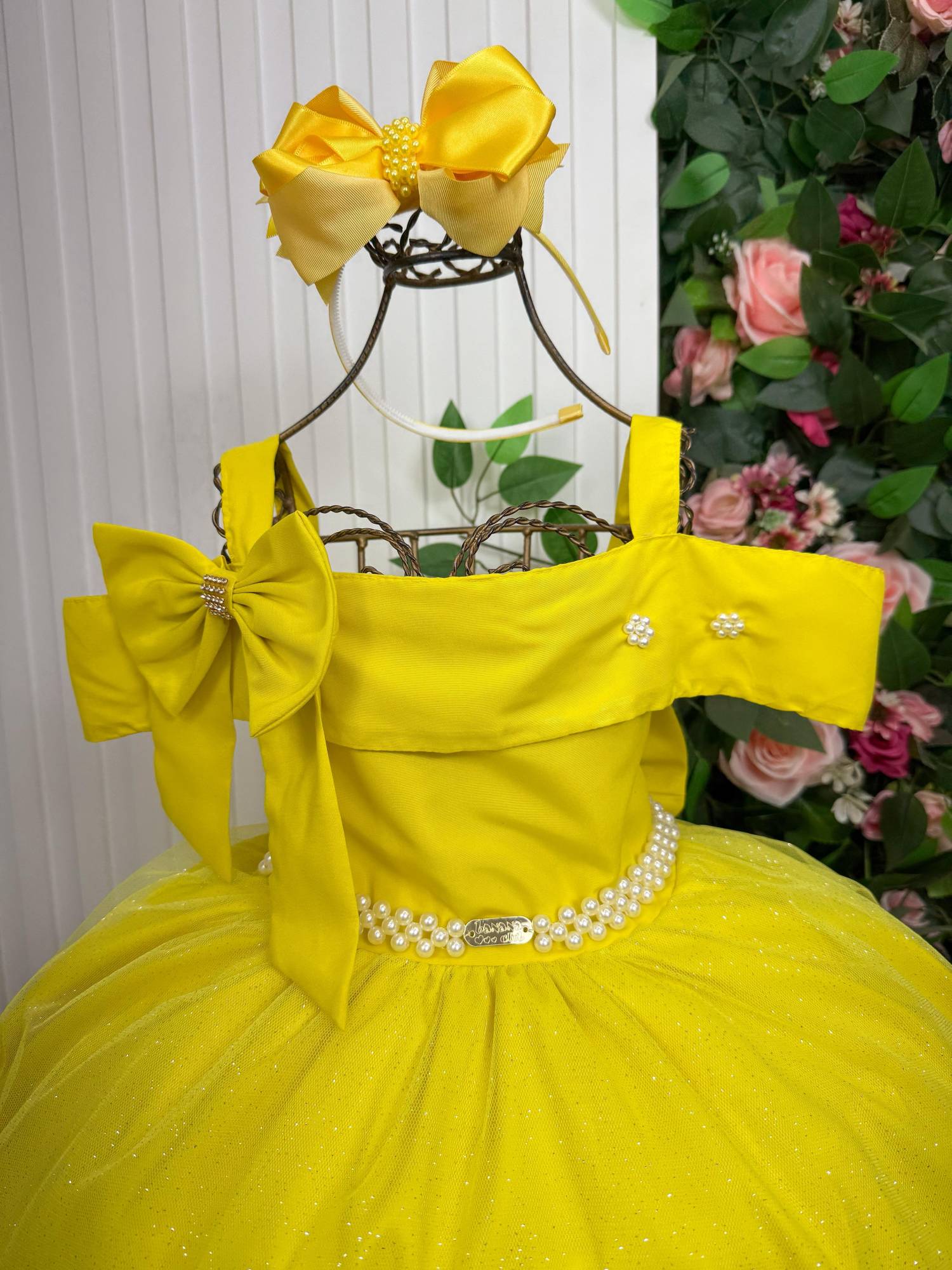 Vestido Banana Club Longo Doce Elegancia Amarelo - Leveza e Elegância para Meninas | Bebeloo Kids