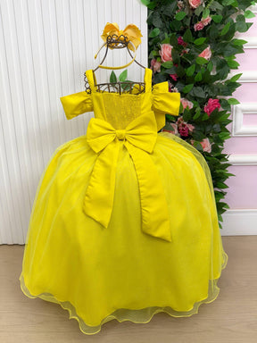 Vestido Banana Club Longo Doce Elegancia Amarelo - Leveza e Elegância para Meninas | Bebeloo Kids