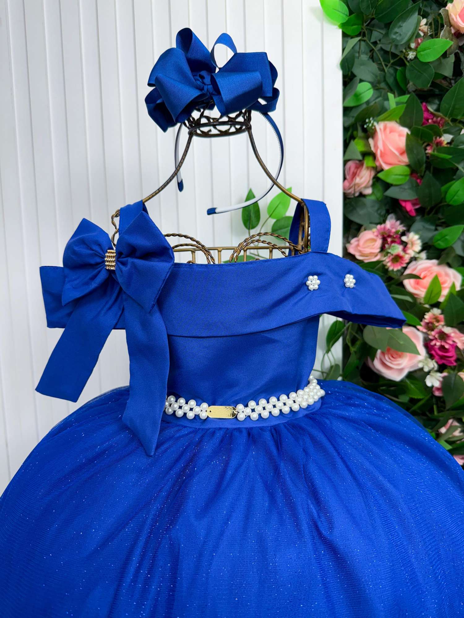 Vestido Banana Club Longo Doce Elegancia Azul Royal - Leveza e Elegância para Meninas | Bebeloo Kids