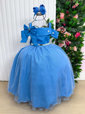 Vestido Banana Club Longo Doce Elegancia Azul Serenity - Leveza e Elegância para Meninas | Bebeloo Kids