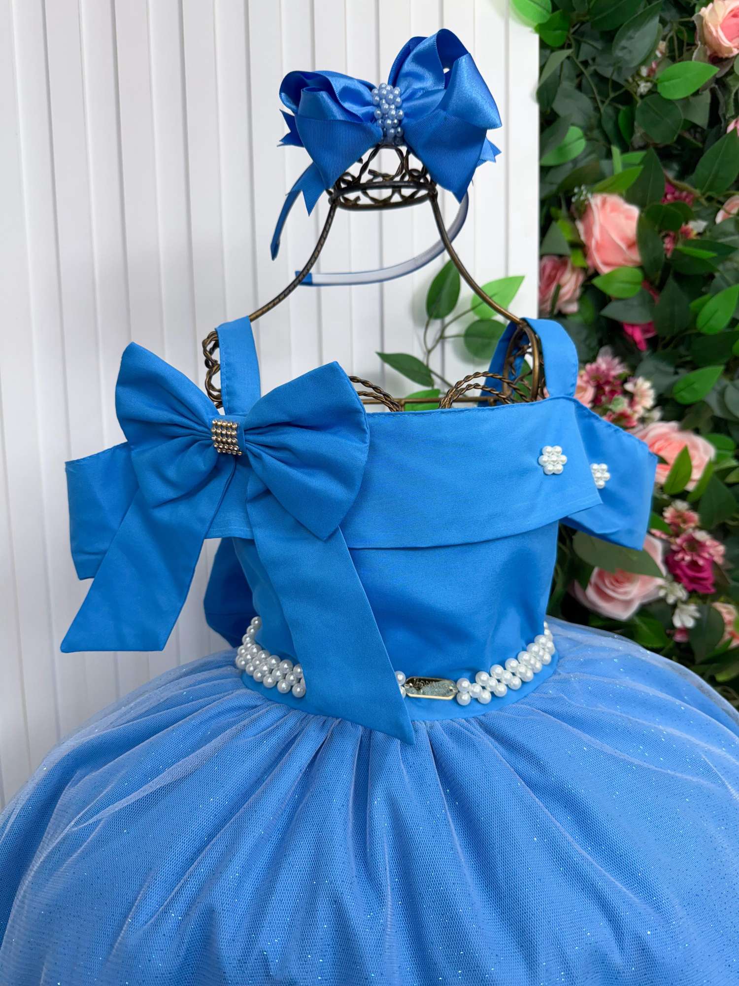 Vestido Banana Club Longo Doce Elegancia Azul Serenity - Leveza e Elegância para Meninas | Bebeloo Kids