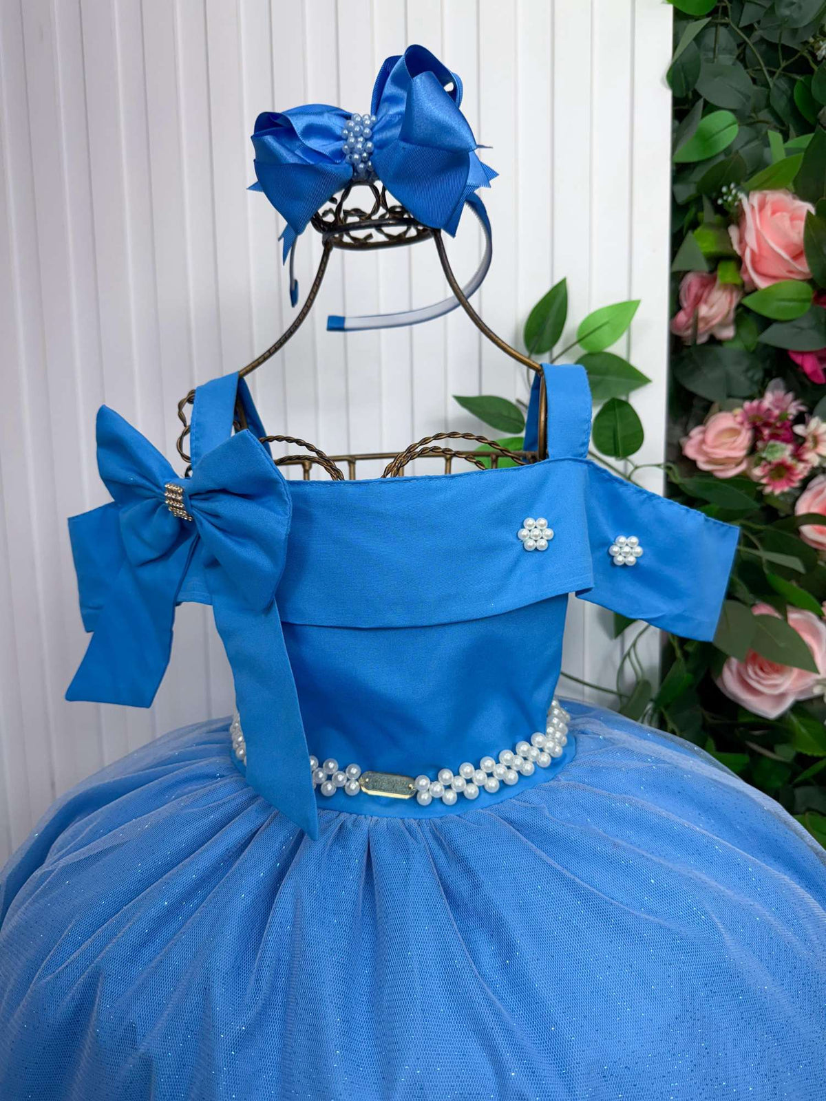 Vestido Banana Club Longo Doce Elegancia Azul Serenity - Leveza e Elegância para Meninas | Bebeloo Kids