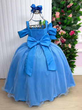 Vestido Banana Club Longo Doce Elegancia Azul Serenity - Leveza e Elegância para Meninas | Bebeloo Kids