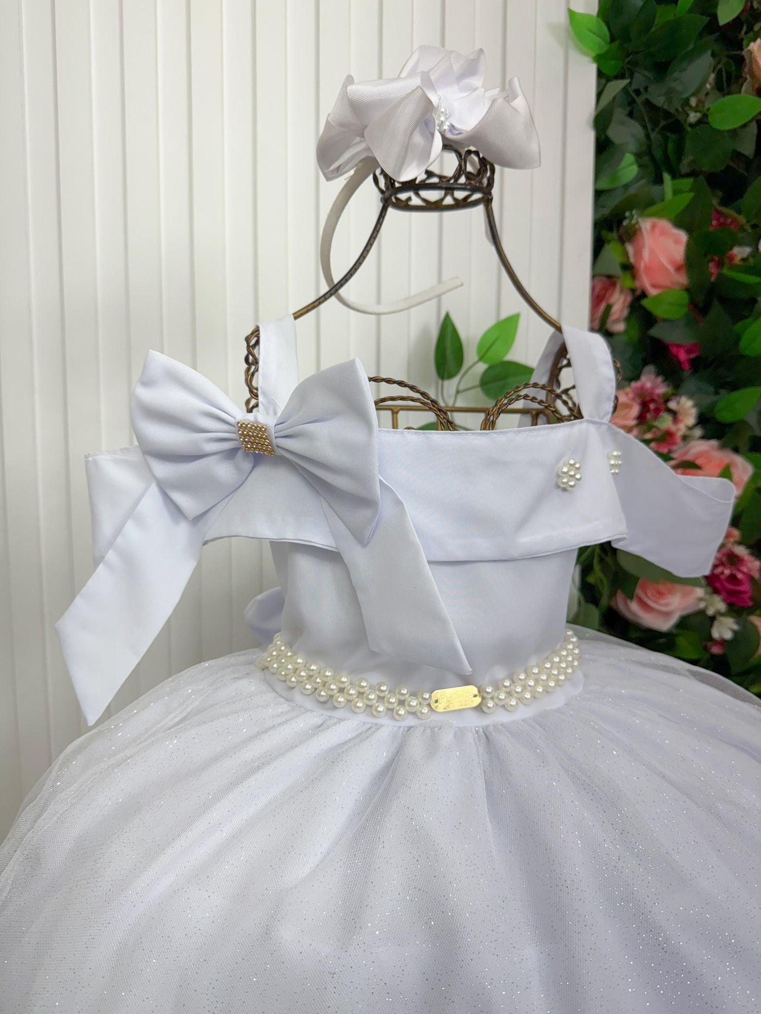 Vestido Banana Club Longo Doce Elegancia Branco - Leveza e Elegância para Meninas | Bebeloo Kids