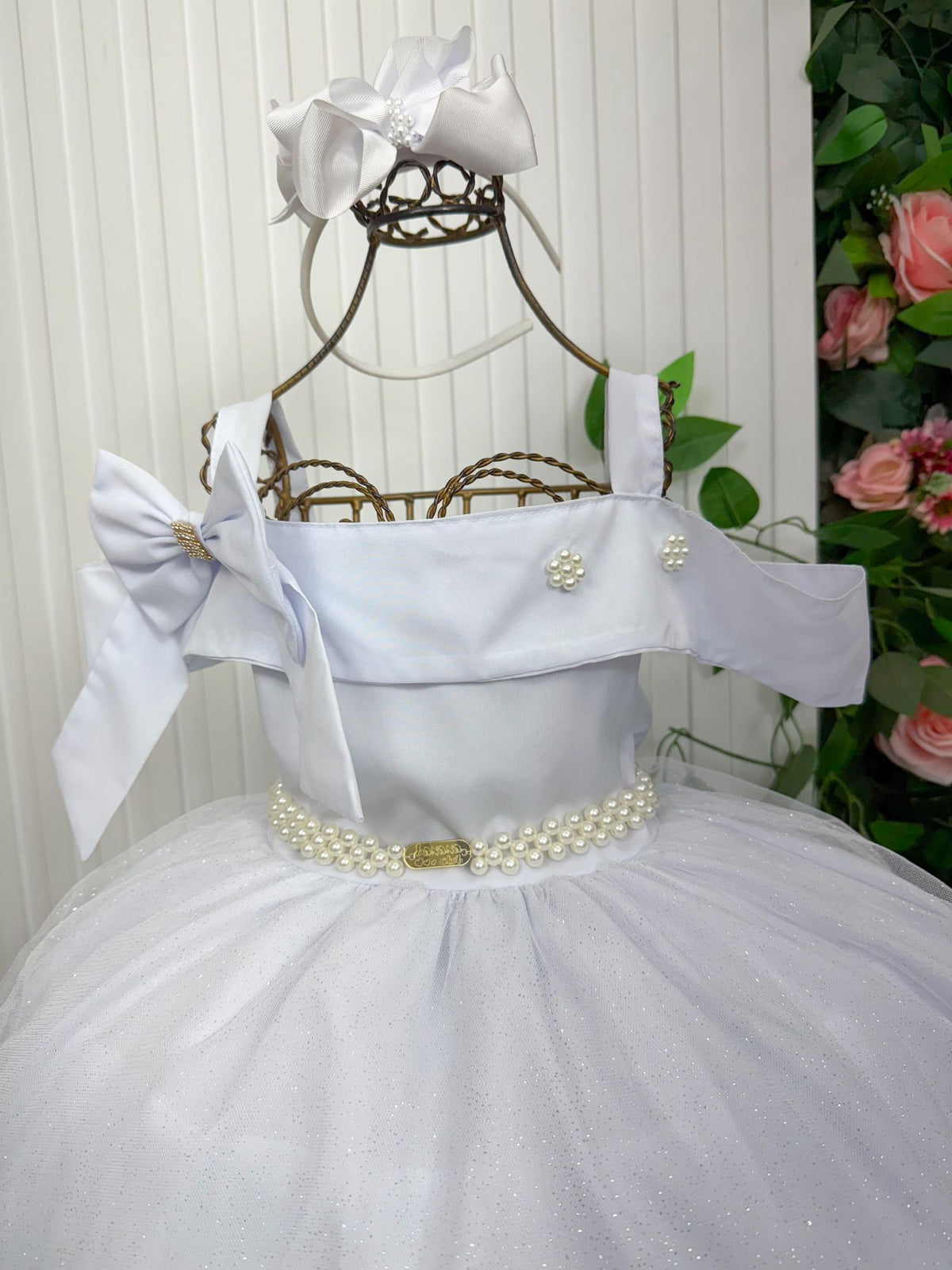 Vestido Banana Club Longo Doce Elegancia Branco - Leveza e Elegância para Meninas | Bebeloo Kids