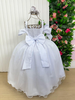Vestido Banana Club Longo Doce Elegancia Branco - Leveza e Elegância para Meninas | Bebeloo Kids