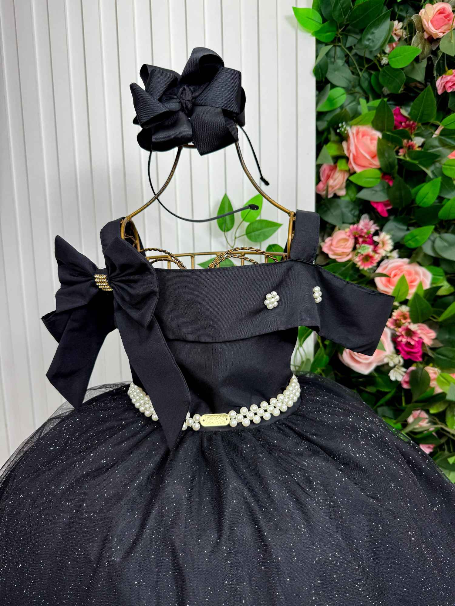 Vestido Banana Club Longo Doce Elegancia Preto - Leveza e Elegância para Meninas | Bebeloo Kids