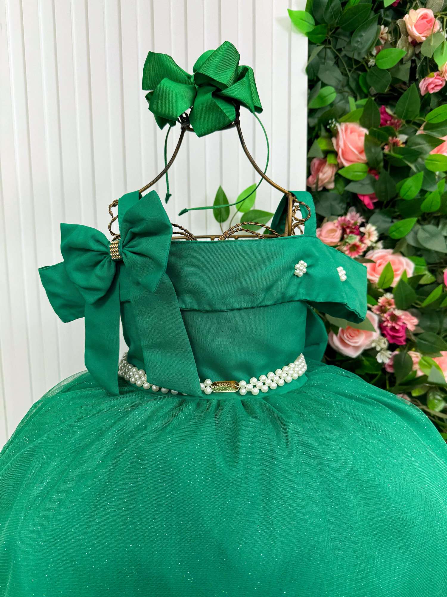 Vestido Banana Club Longo Doce Elegancia Verde Bandeira - Leveza e Elegância para Meninas | Bebeloo Kids