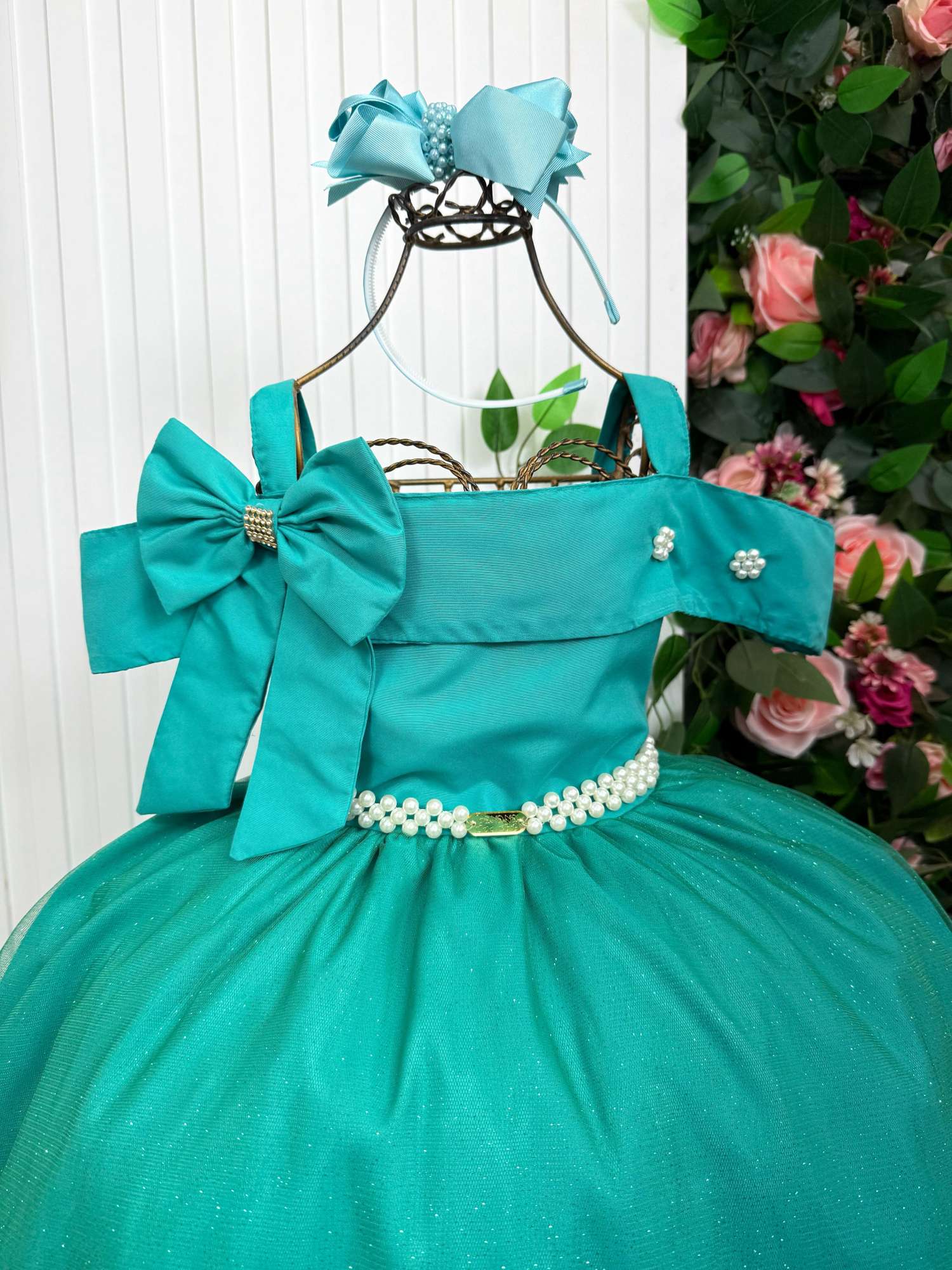 Vestido Banana Club Longo Doce Elegancia Verde Jade - Leveza e Elegância para Meninas | Bebeloo Kids