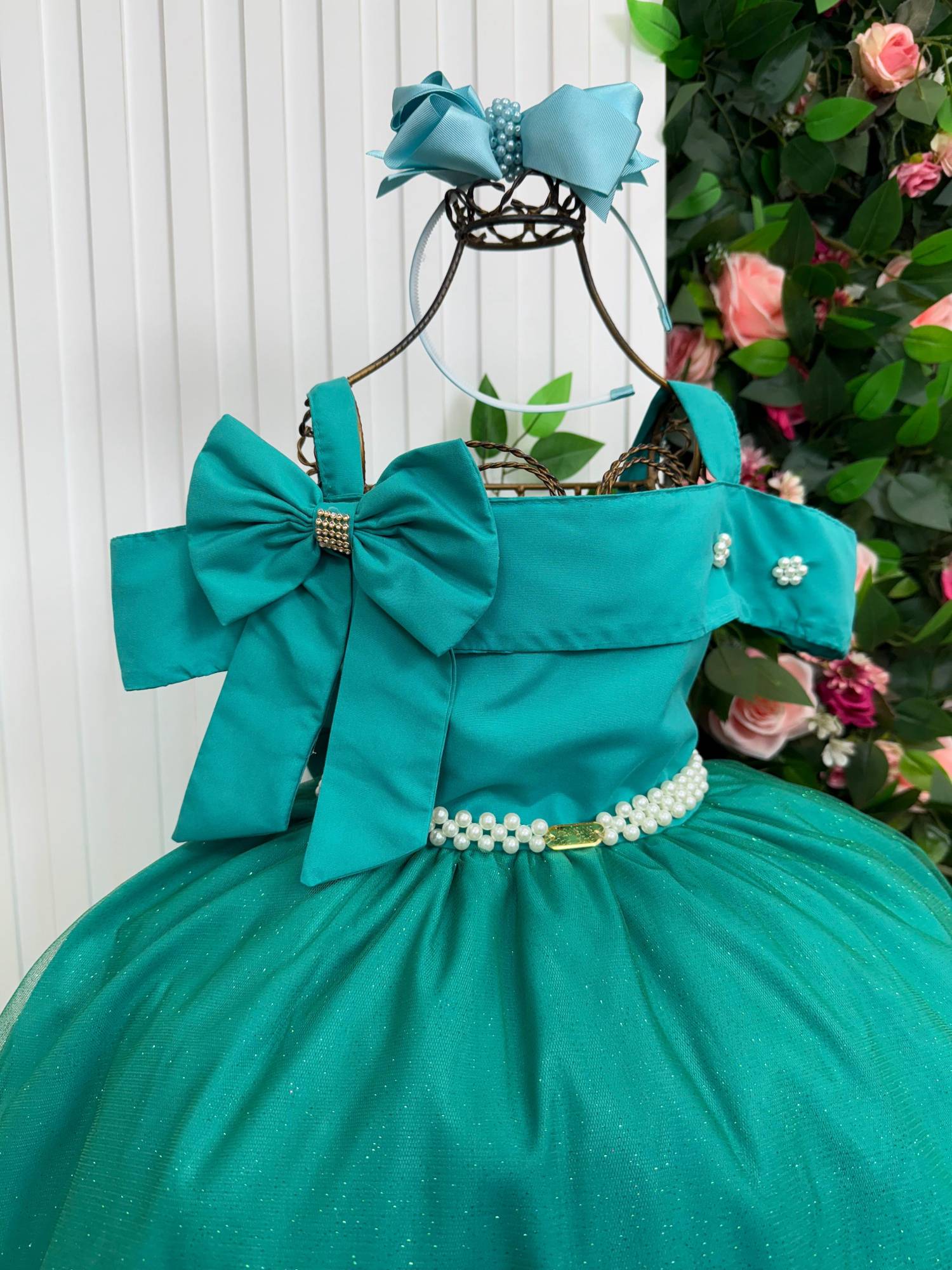 Vestido Banana Club Longo Doce Elegancia Verde Jade - Leveza e Elegância para Meninas | Bebeloo Kids