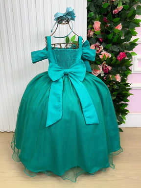 Vestido Banana Club Longo Doce Elegancia Verde Jade - Leveza e Elegância para Meninas | Bebeloo Kids