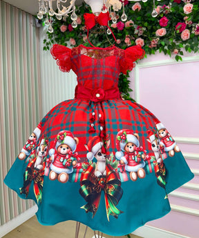 Vestido Marie Alegria do Noel Vermelho - Natal - Leveza e Elegância para Meninas | Bebeloo Kids