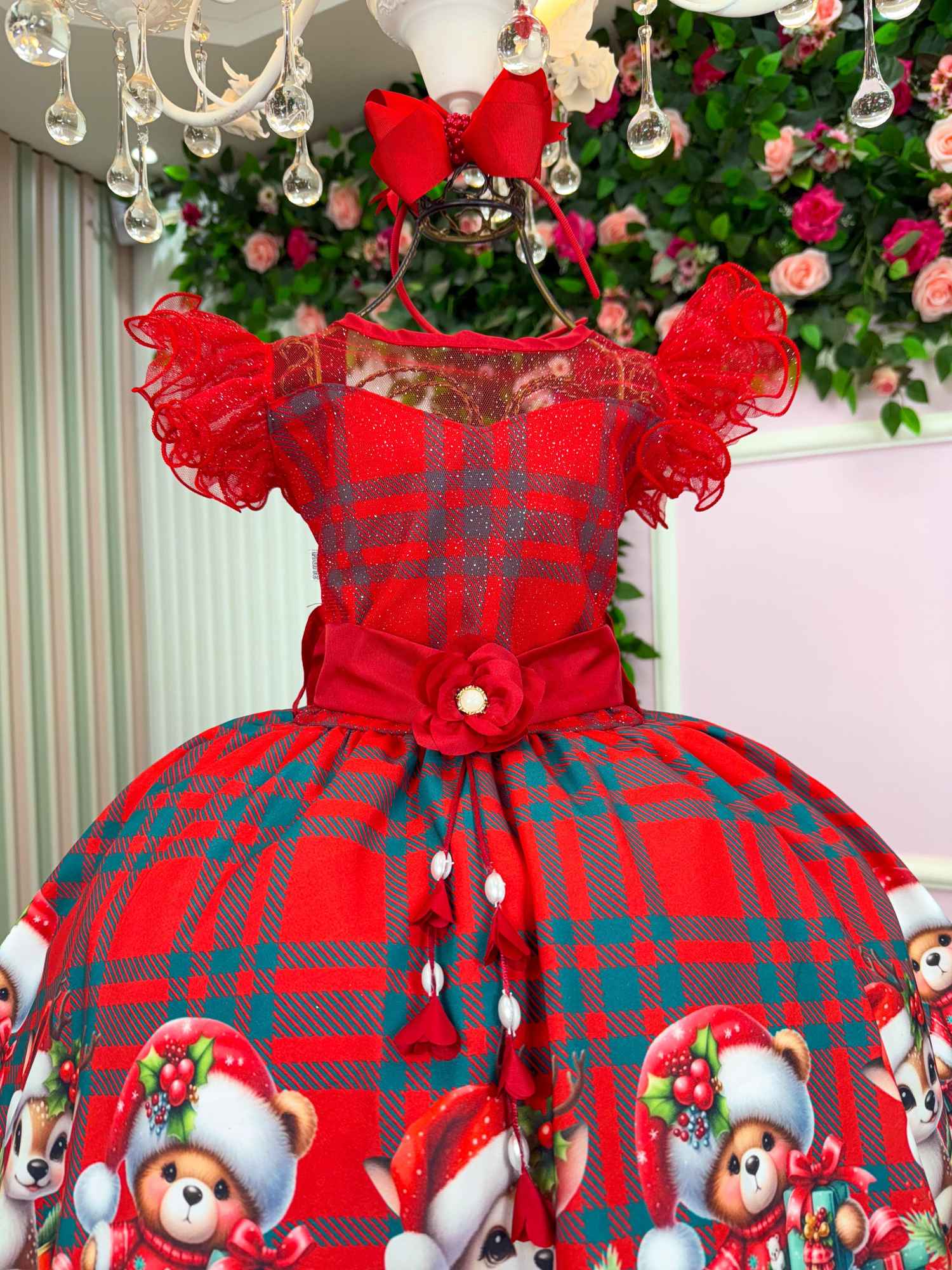 Vestido Marie Alegria do Noel Vermelho - Natal - Leveza e Elegância para Meninas | Bebeloo Kids