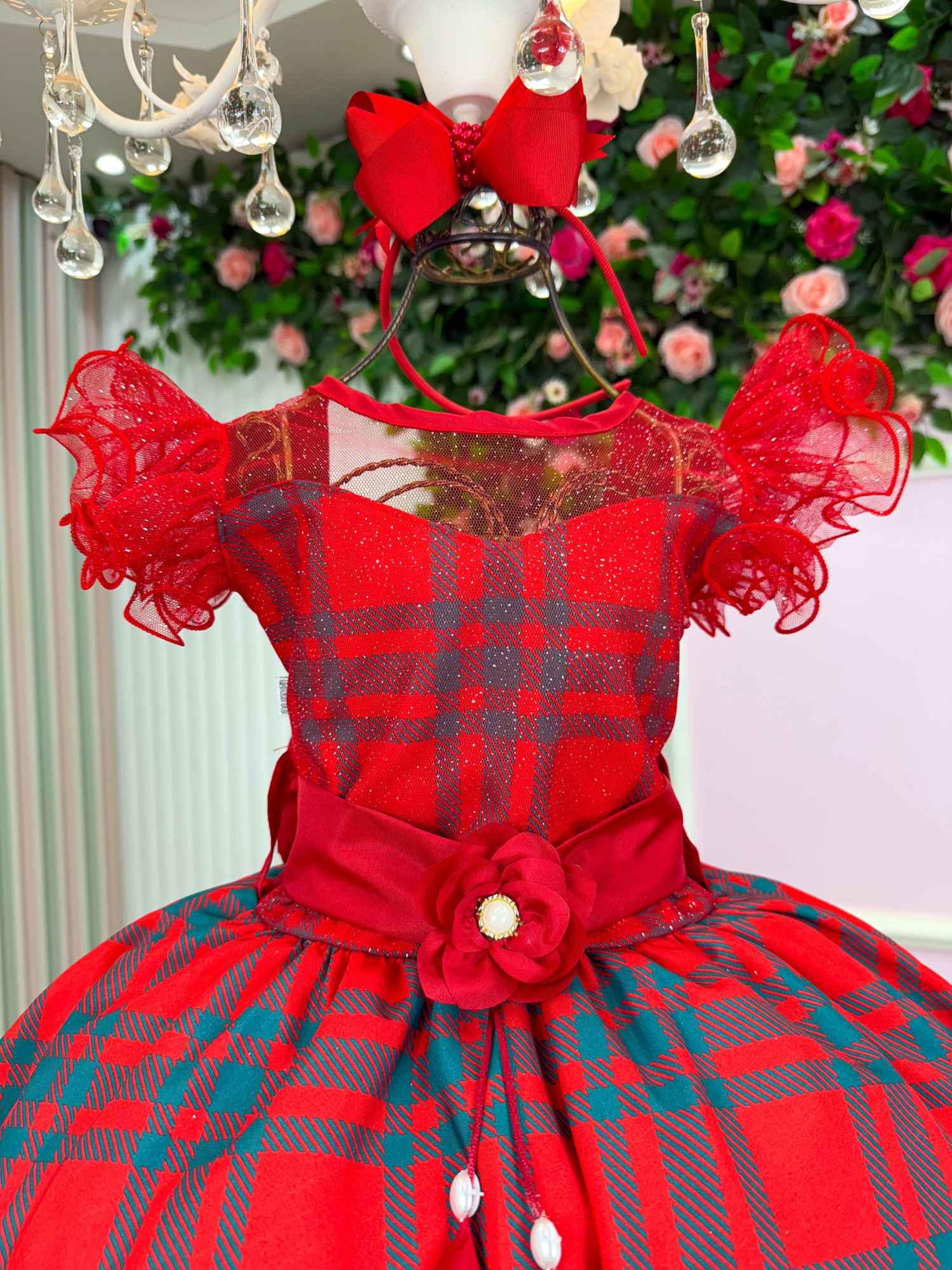 Vestido Marie Alegria do Noel Vermelho - Natal - Leveza e Elegância para Meninas | Bebeloo Kids