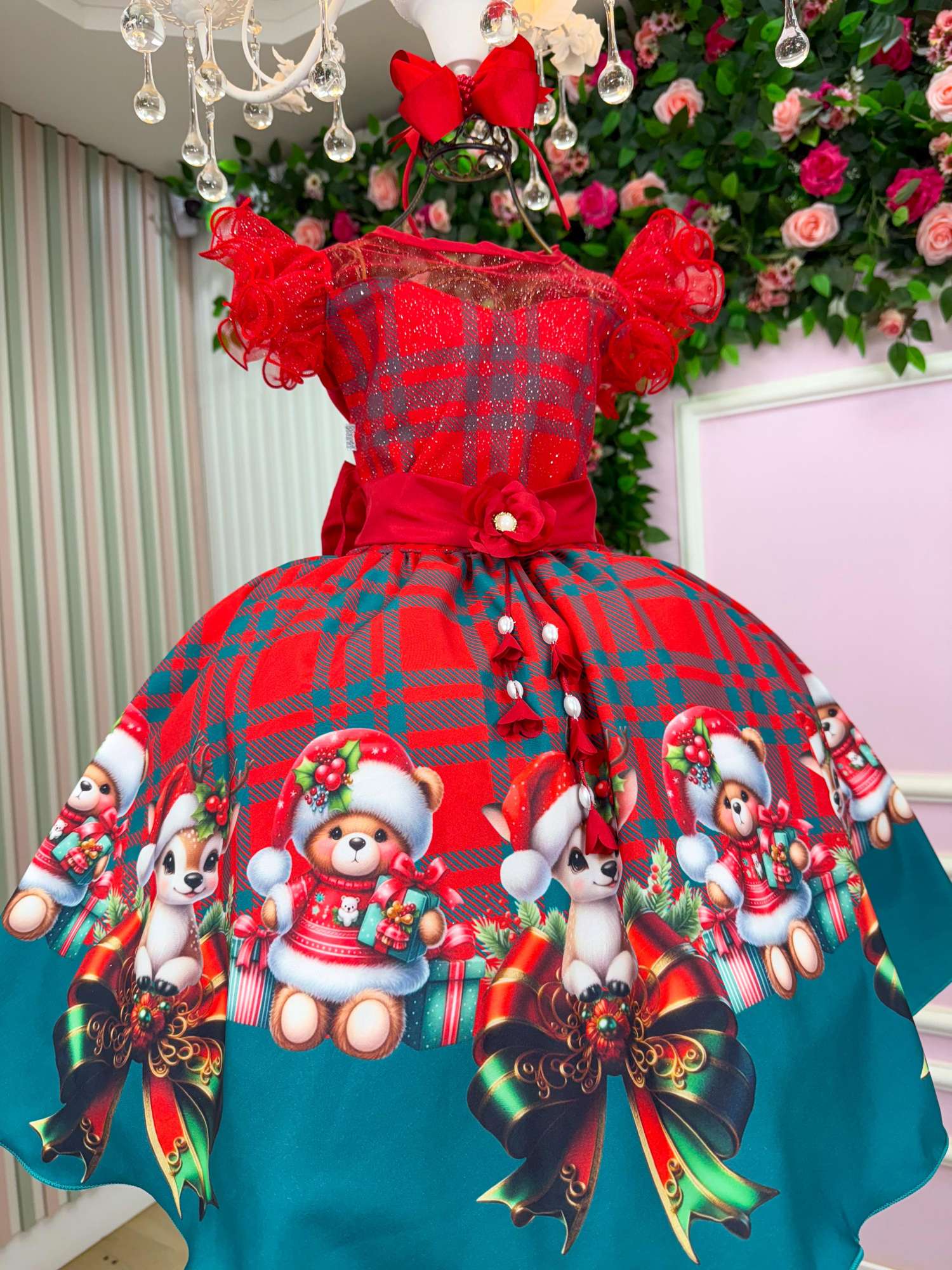 Vestido Marie Alegria do Noel Vermelho - Natal - Leveza e Elegância para Meninas | Bebeloo Kids