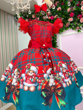 Vestido Marie Alegria do Noel Vermelho - Natal - Leveza e Elegância para Meninas | Bebeloo Kids