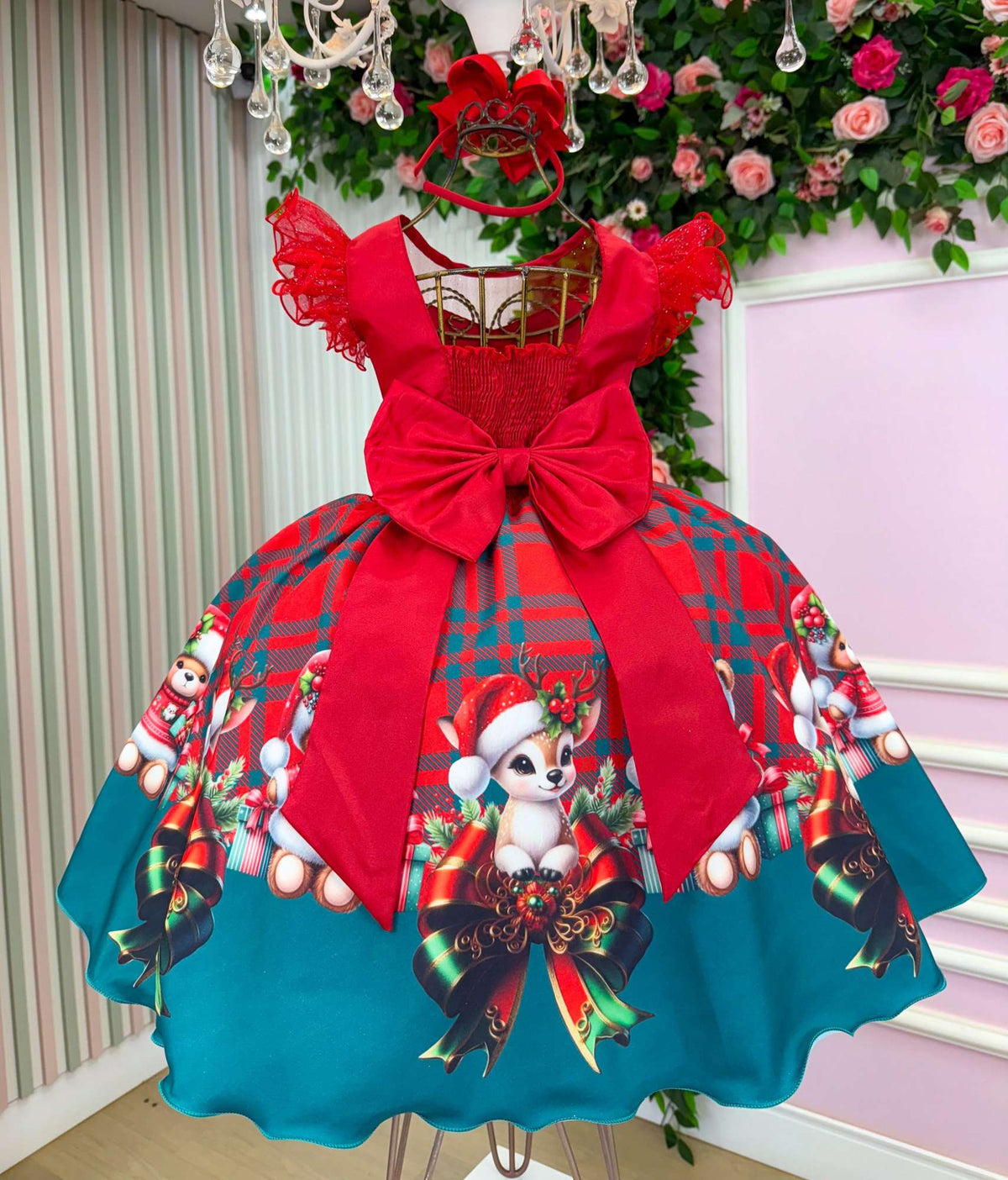 Vestido Marie Alegria do Noel Vermelho - Natal - Leveza e Elegância para Meninas | Bebeloo Kids