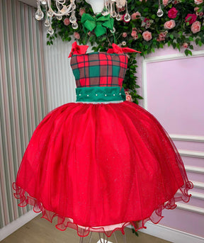 Vestido Marie Aurora Natalino Vermelho - Natal - Leveza e Elegância para Meninas | Bebeloo Kids