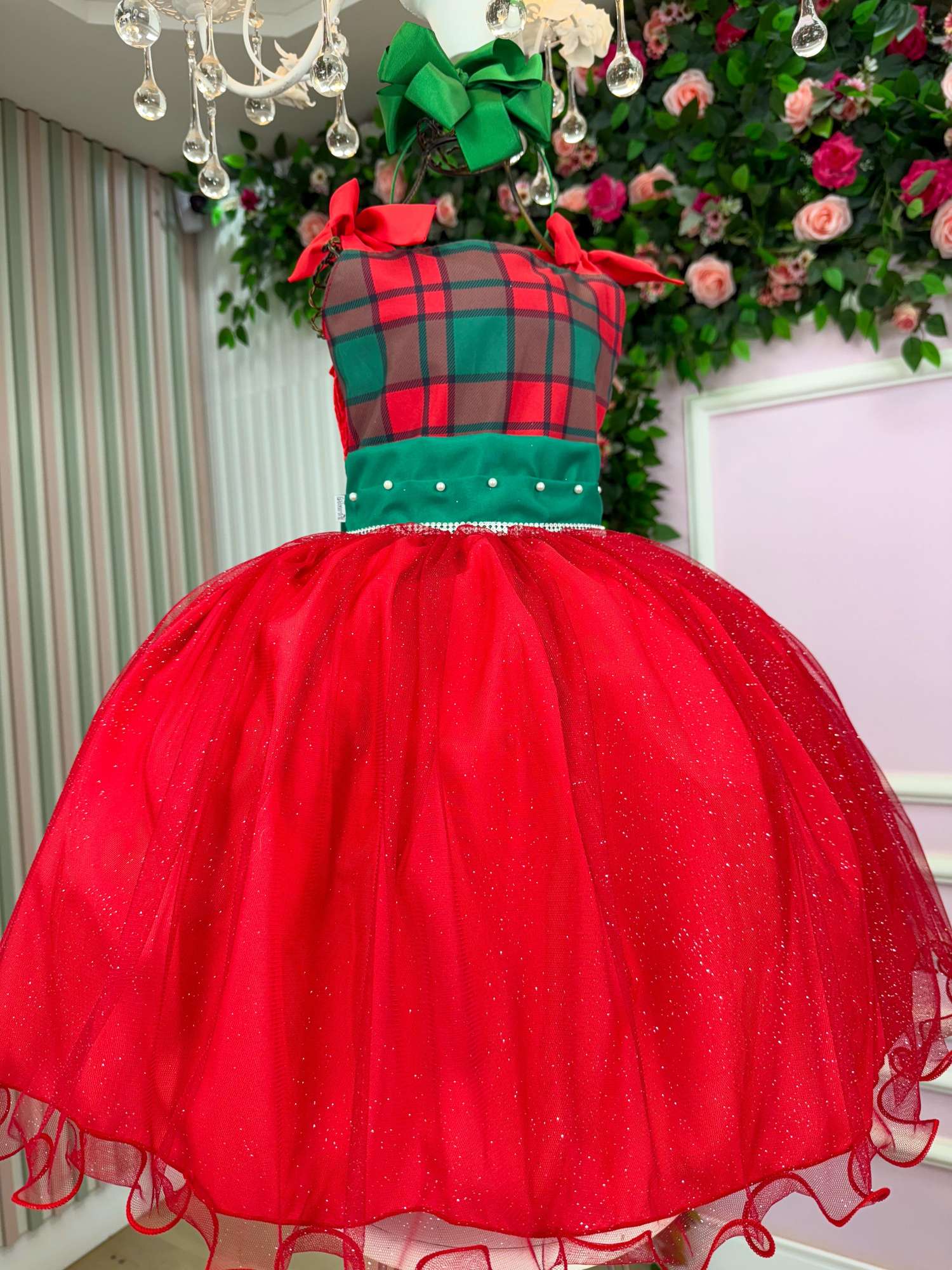 Vestido Marie Aurora Natalino Vermelho - Natal - Leveza e Elegância para Meninas | Bebeloo Kids