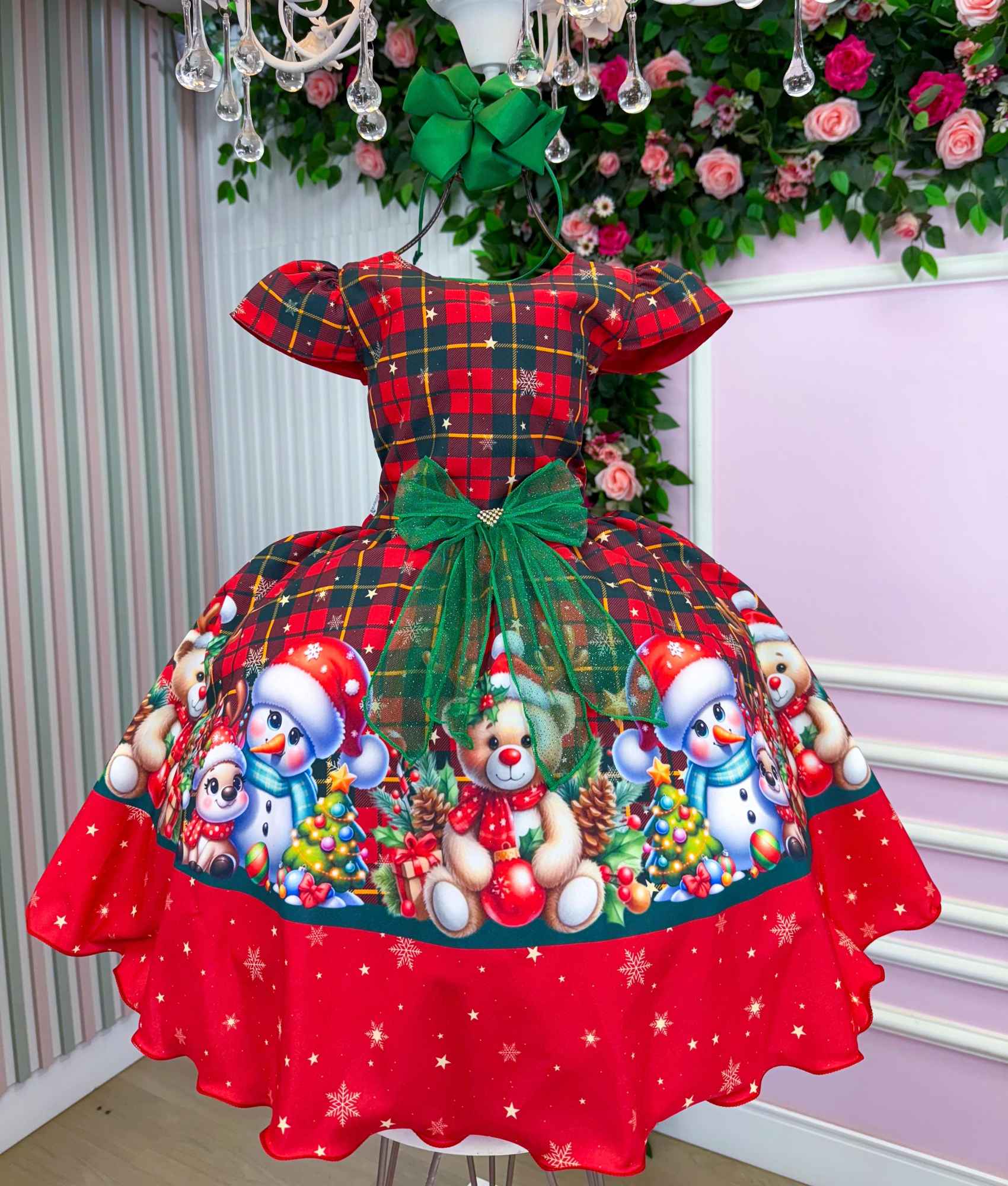 Vestido Marie Magia De Natal Vermelho - Leveza e Elegância para Meninas | Bebeloo Kids