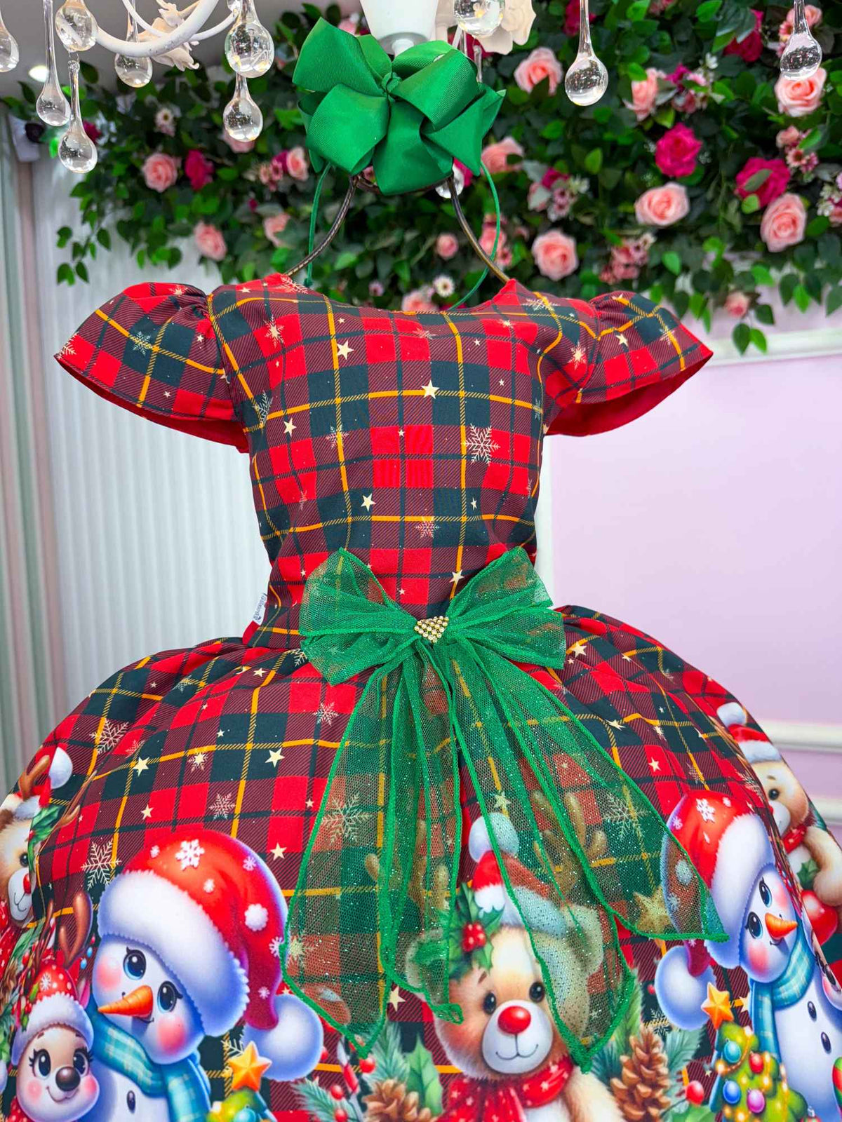 Vestido Marie Magia De Natal Vermelho - Leveza e Elegância para Meninas | Bebeloo Kids