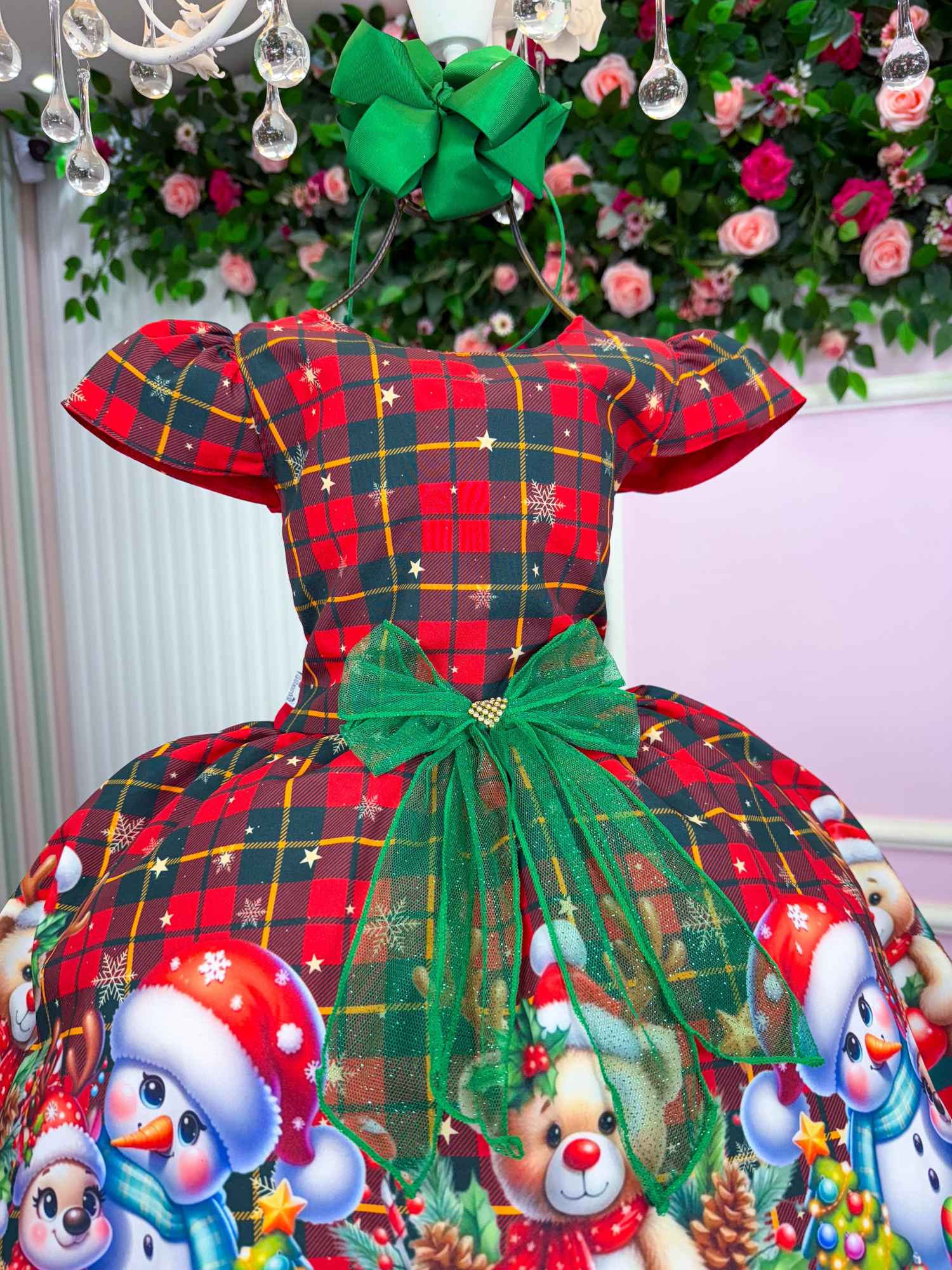 Vestido Marie Magia De Natal Vermelho - Leveza e Elegância para Meninas | Bebeloo Kids