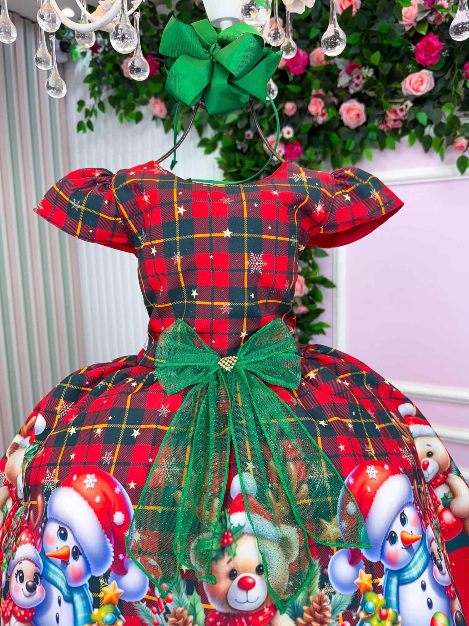 Vestido Marie Magia De Natal Vermelho - Leveza e Elegância para Meninas | Bebeloo Kids