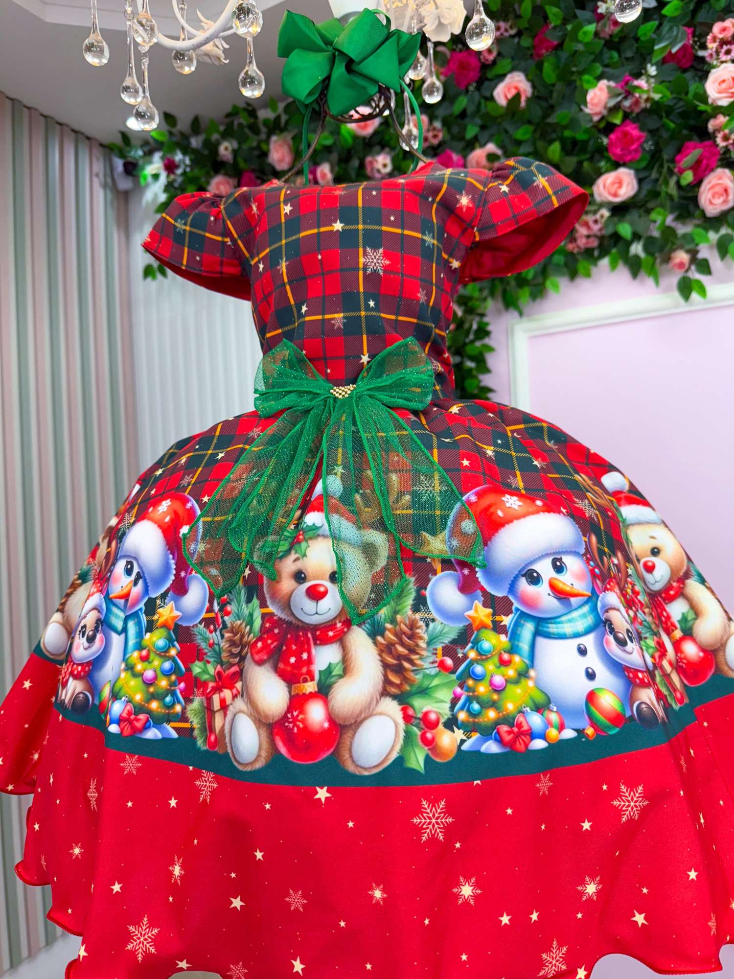 Vestido Marie Magia De Natal Vermelho - Leveza e Elegância para Meninas | Bebeloo Kids