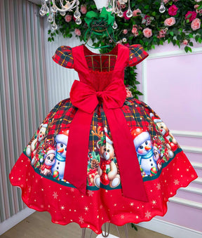 Vestido Marie Magia De Natal Vermelho - Leveza e Elegância para Meninas | Bebeloo Kids
