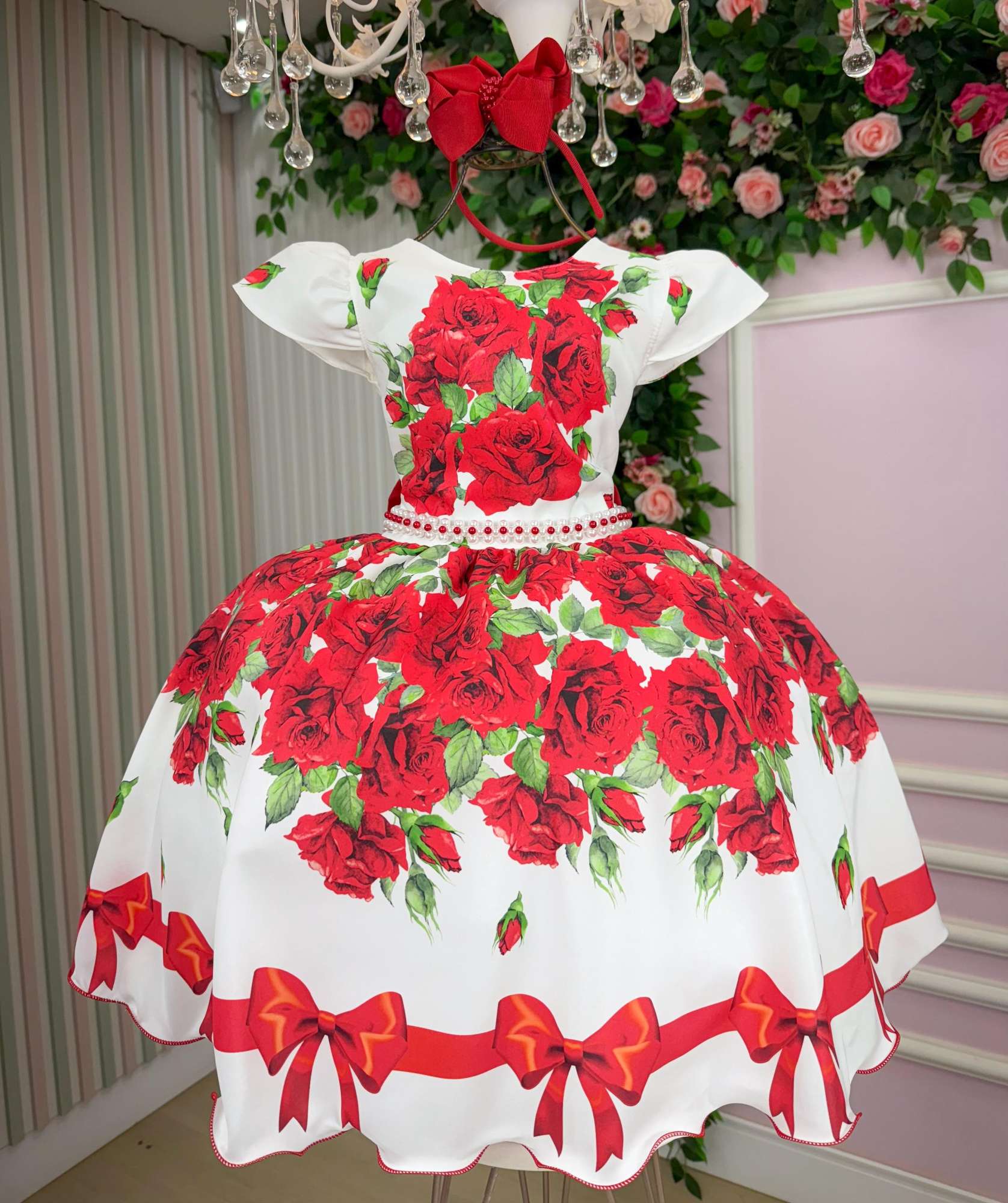 Vestido Marie Rubi Natalino - Natal - Leveza e Elegância para Meninas | Bebeloo Kids