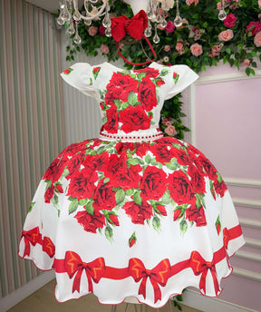 Vestido Marie Rubi Natalino - Natal - Leveza e Elegância para Meninas | Bebeloo Kids