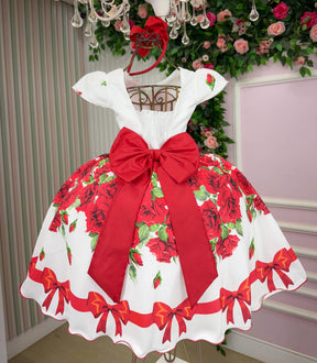 Vestido Marie Rubi Natalino - Natal - Leveza e Elegância para Meninas | Bebeloo Kids