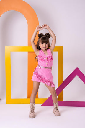 Conjunto Blogueirinha Boiadeira Maraisa Rosa - Estilo Delicado para o Dia a Dia | Bebeloo Kids