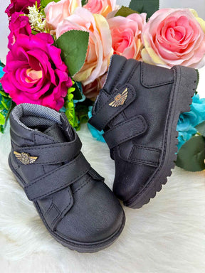 Bota Coturno Masculina Ortobaby Pedro Preto - Qualidade e Cuidado para os Pequenos | Bebeloo Kids