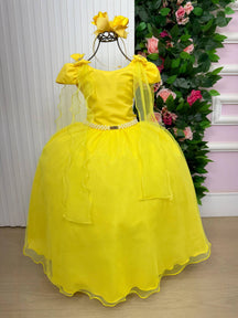 Vestido Banana Club Longo Diamante Amarelo - Leveza e Elegância para Meninas | Bebeloo Kids