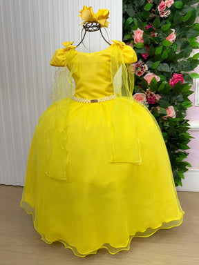 Vestido Banana Club Longo Diamante Amarelo - Leveza e Elegância para Meninas | Bebeloo Kids