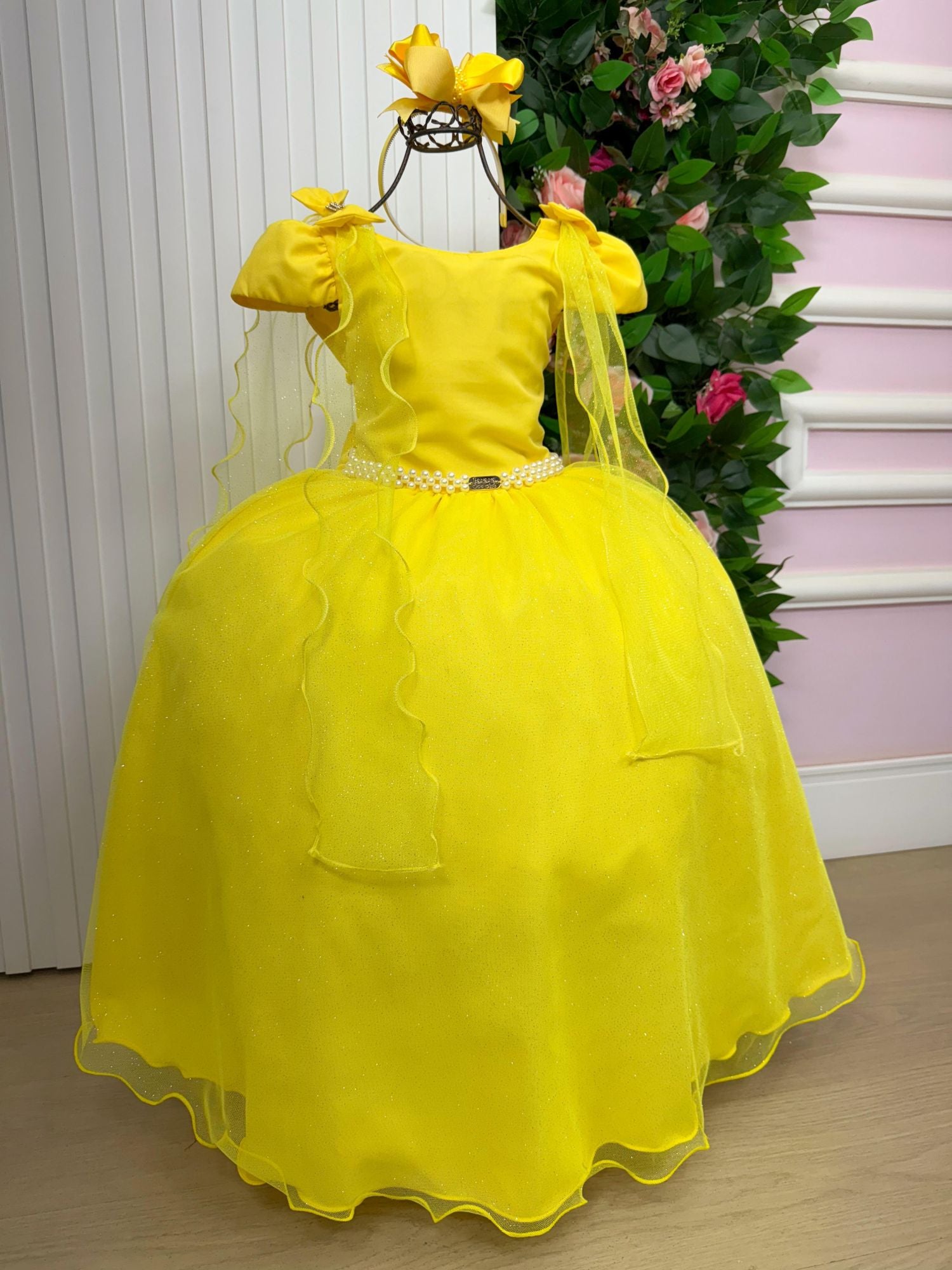 Vestido Banana Club Longo Diamante Amarelo - Leveza e Elegância para Meninas | Bebeloo Kids