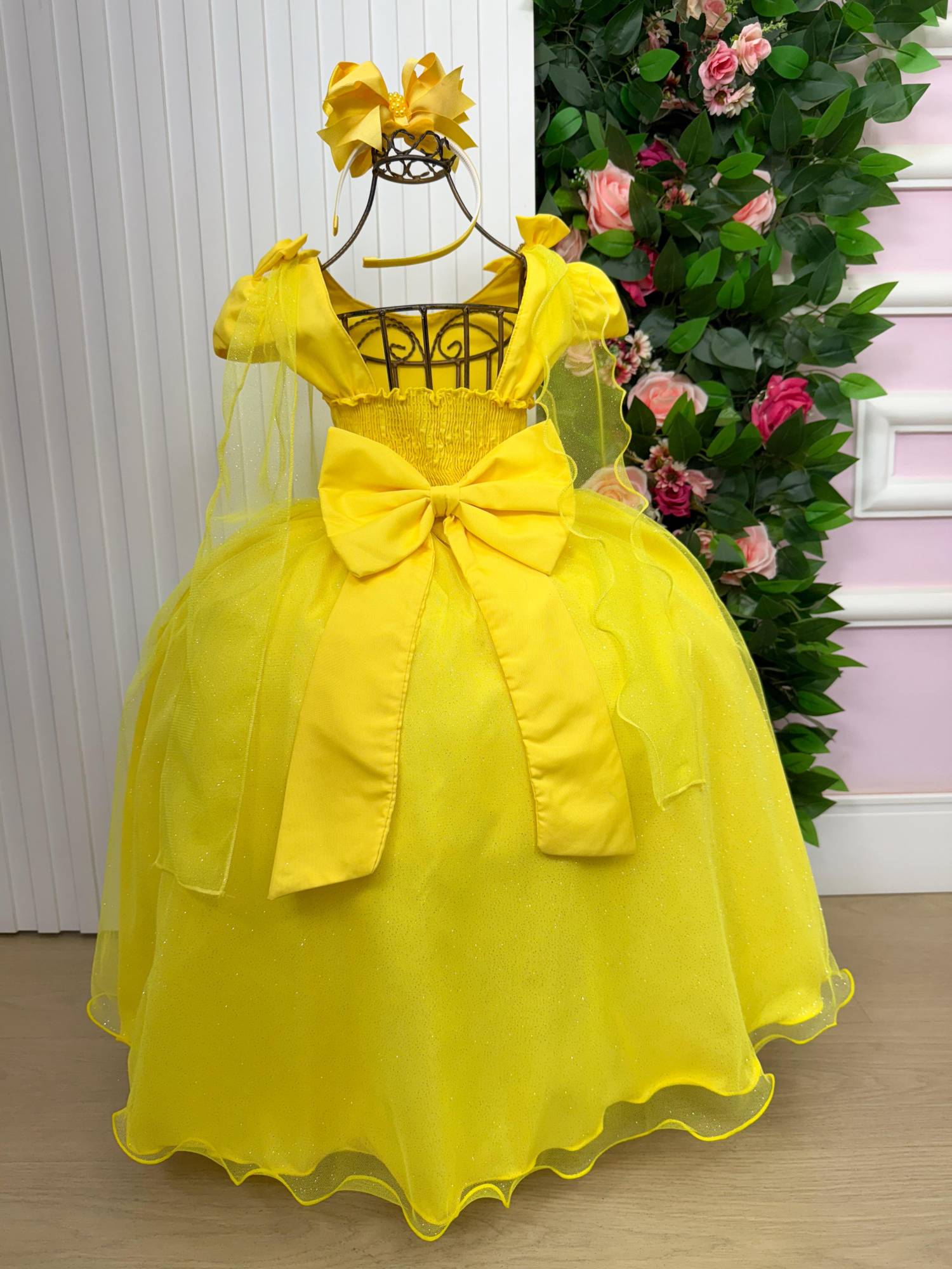 Vestido Banana Club Longo Diamante Amarelo - Leveza e Elegância para Meninas | Bebeloo Kids