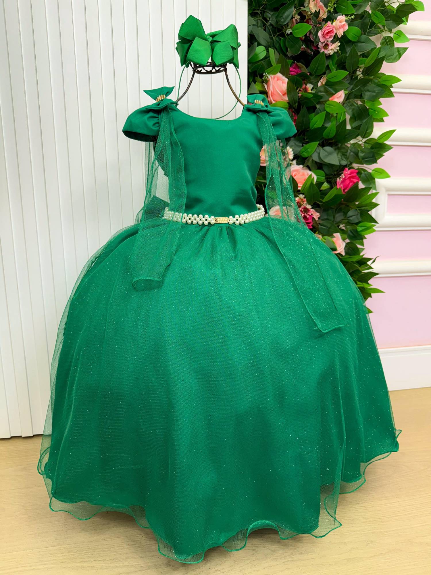 Vestido Banana Club Longo Diamante Verde Bandeira - Leveza e Elegância para Meninas | Bebeloo Kids