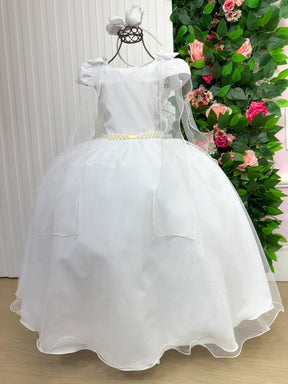 Vestido Banana Club Longo Diamante Branco - Leveza e Elegância para Meninas | Bebeloo Kids