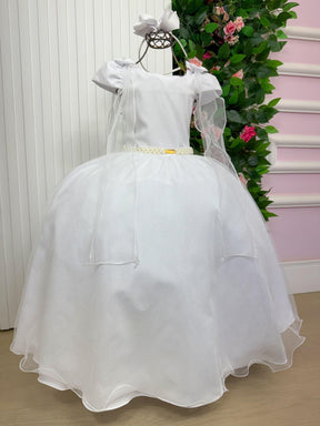 Vestido Banana Club Longo Diamante Branco - Leveza e Elegância para Meninas | Bebeloo Kids