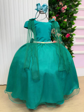 Vestido Banana Club Longo Diamante Verde Jade - Leveza e Elegância para Meninas | Bebeloo Kids