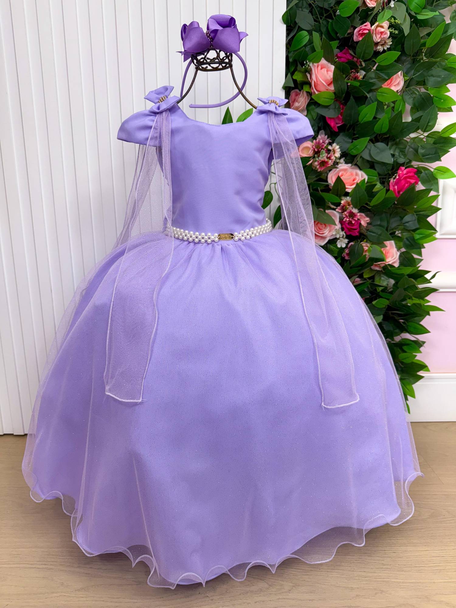 Vestido Banana Club Longo Diamante Lilas - Leveza e Elegância para Meninas | Bebeloo Kids
