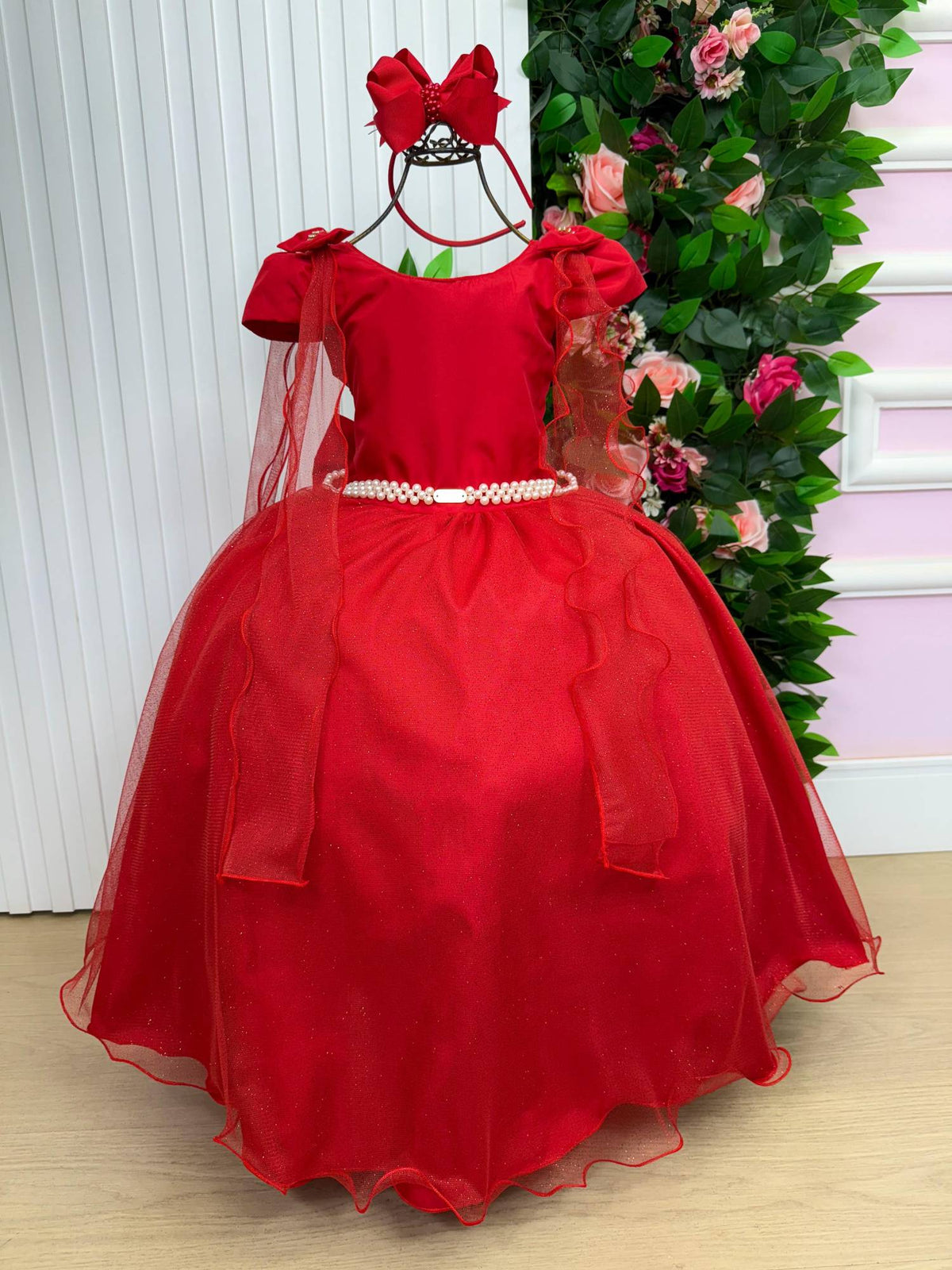 Vestido Banana Club Longo Diamante Vermelho - Leveza e Elegância para Meninas | Bebeloo Kids