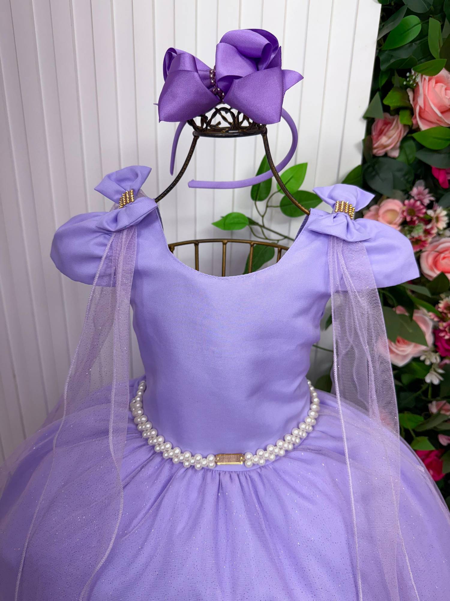 Vestido Banana Club Longo Diamante Lilas - Leveza e Elegância para Meninas | Bebeloo Kids