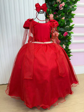 Vestido Banana Club Longo Diamante Vermelho - Leveza e Elegância para Meninas | Bebeloo Kids