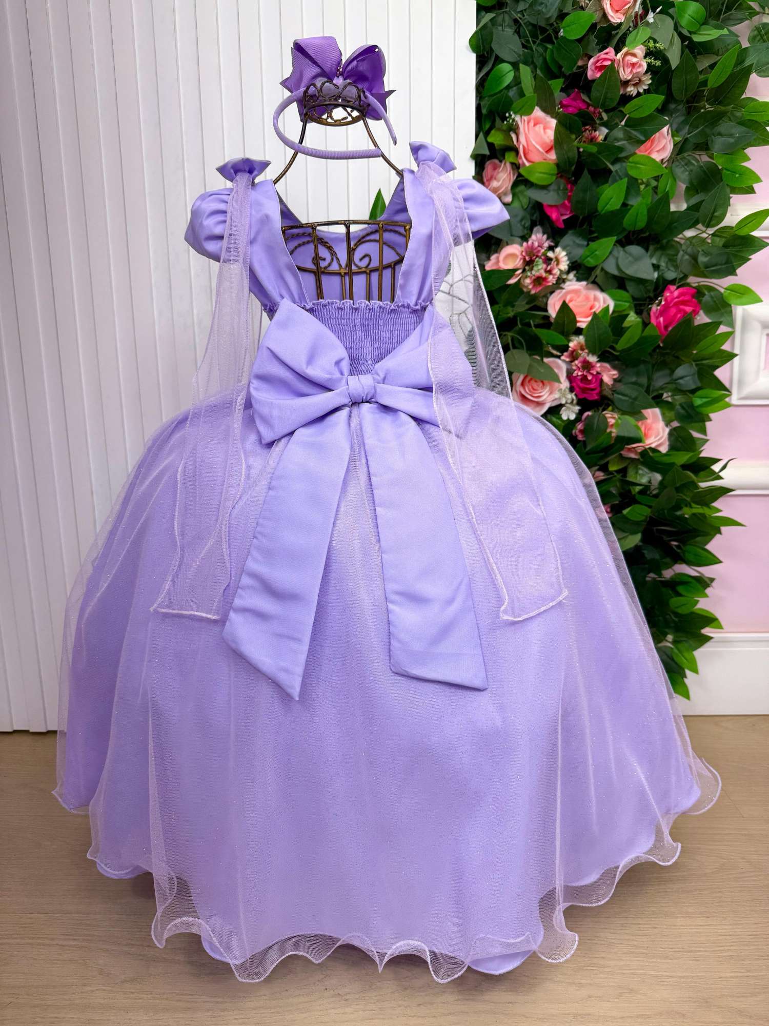 Vestido Banana Club Longo Diamante Lilas - Leveza e Elegância para Meninas | Bebeloo Kids