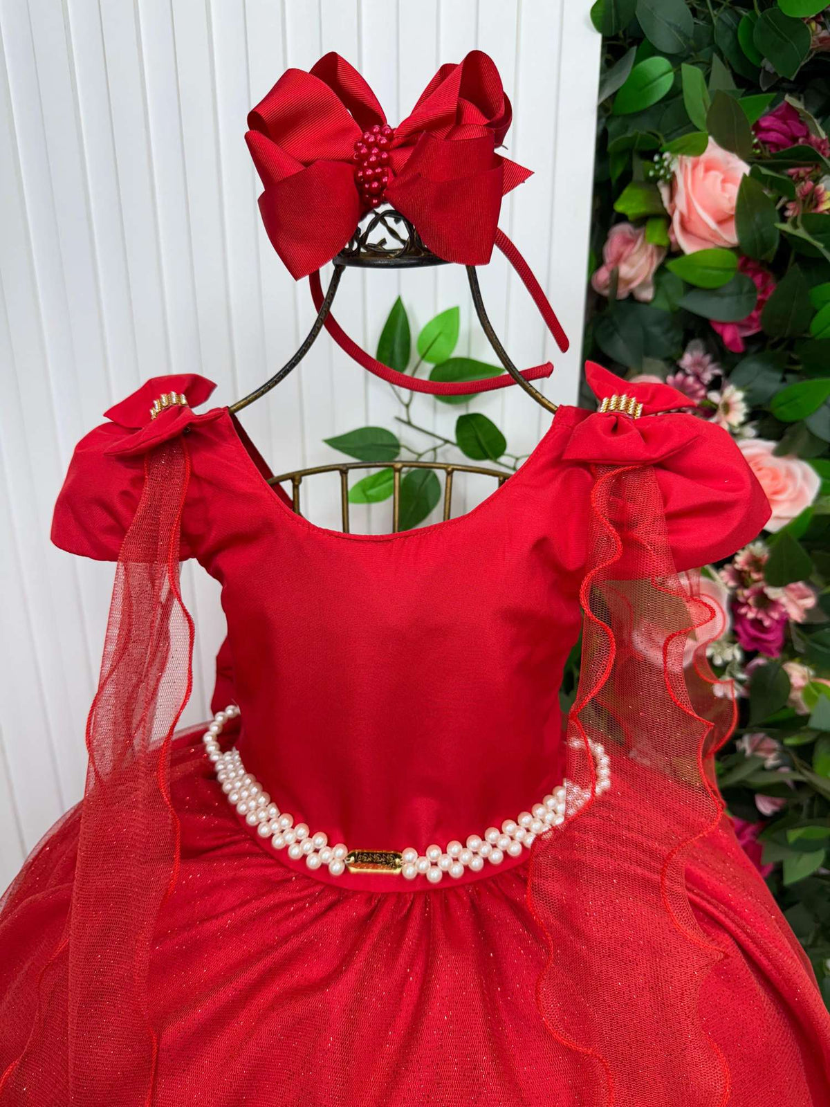 Vestido Banana Club Longo Diamante Vermelho - Leveza e Elegância para Meninas | Bebeloo Kids