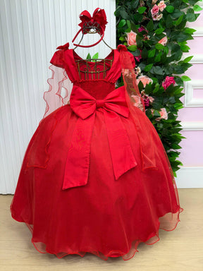 Vestido Banana Club Longo Diamante Vermelho - Leveza e Elegância para Meninas | Bebeloo Kids